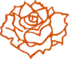 Burnt Orange Rose Clip Art