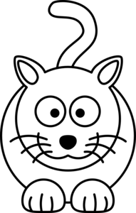 Lemmling Cartoon Cat Black White Line Art Coloring Book Colouring Drawing Px Image