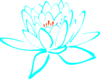Blue-orange Lotus Clip Art