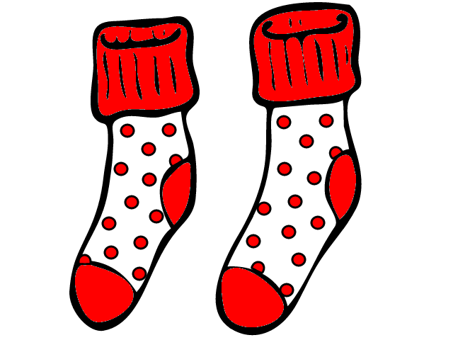 Red And White Spotty Socks | Free Images at Clker.com - vector clip art ...