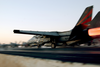 An F-14a Tomcat Launches From The Flight Deck Of Uss Kitty Hawk (cv 63) Image