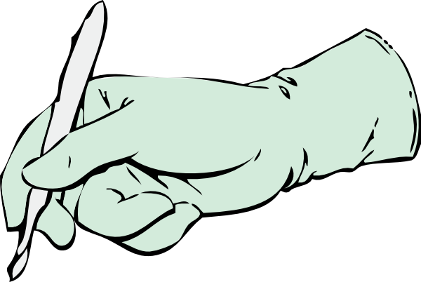 Gloved Hand With Scalpel Clip Art at Clker.com - vector clip art online