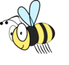 Bee Without Shadow Clip Art
