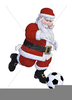 Santa Soccer Clipart Image