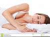 Woman Sleeping In Bed Clipart Image
