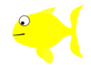 Yellow Sad Fish Clip Art