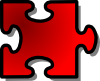 Jigsaw Red 10 Clip Art