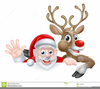 Christmas Clipart Santa And Reindeer Image