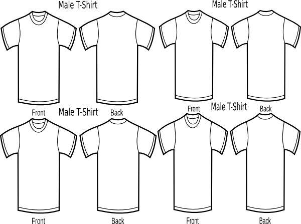 White T Shirt X 4 Clip Art at Clker.com - vector clip art online ...