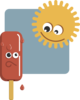 Popsicle And Sun Clip Art