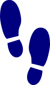 Shoe Print Blue Clip Art
