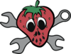 Strawberry Skull-mechanic Clip Art