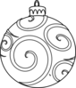 Swirl Ornament Outline Clip Art