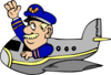 Pilot Flying Airplane Clip Art