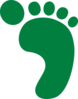 Green Footprint 2 Clip Art
