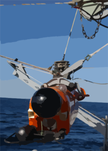 An An/slq-48 Mine Neutralizer Is Hoisted Over The Side Of Pioneer For A Planned Mine Sweeping Exercise Off San Clemente Island. Clip Art