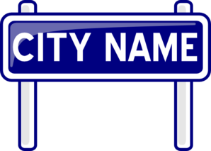 City Name Sign Clip Art