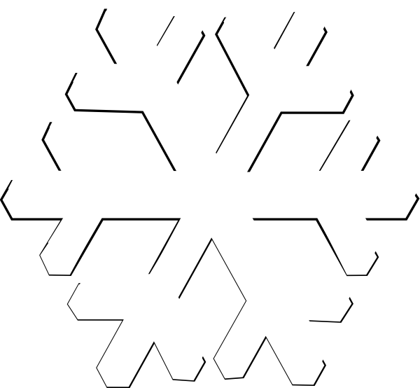 White Snowflake Clip Art at Clker.com - vector clip art online, royalty