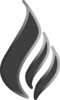 Greyed Flame Clip Art