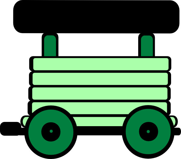 Loco Train Carriage Green Clip Art at Clker.com - vector clip art