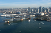 The Decommissioned Aircraft Carrier Midway Prepares To Moor At Its Final Resting Place At Navy Pier Where It Will Become The Largest Museum Devoted To Carriers And Naval Aviation Image