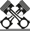 Crossed Pistons Clipart Image