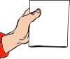 Hand Holding Brochure Clip Art