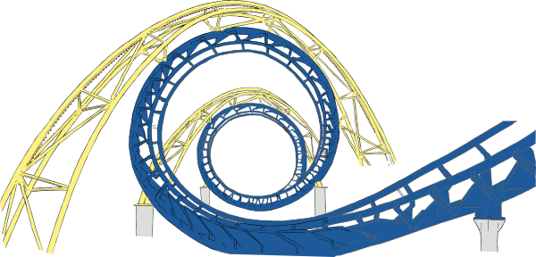 Roller Coaster Tracks Clip Art at Clker.com - vector clip art online