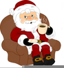 Santa Drink Clipart Image