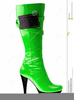 Green High Heel Clipart Image