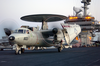 E-2c Hawkeye Maneuvers The Flight Deck Aboard Uss Kitty Hawk Cv 63 Image