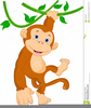 Monkey Climbing Clipart Image