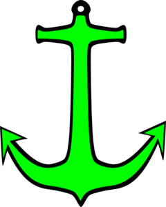 Green Anchor Clip Art