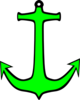 Green Anchor Clip Art