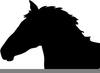 Black Running Horse Clipart Image