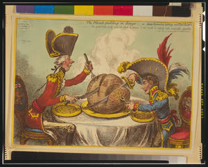 The Plumb-pudding In Danger, Or, State Epicures Taking Un Petit Souper ...  / Js. Gillray, Inv. & Fecit. Image