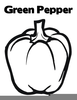 Bell Pepper Outline Image