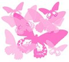 Pink Butterfly Silhouette Background Image