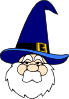 Wizard In Blue Hat Clip Art