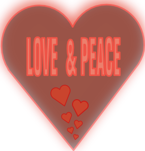 Love And Peace In A Heart Clip Art