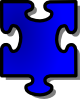 Blue Jigsaw Piece Clip Art