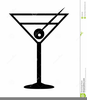 Martini Glass Girl Clipart Image