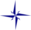 Gray Compass Star 2 Clip Art