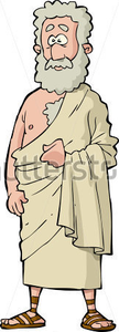 Roman Philosopher On A White Background Vector Illustration Image