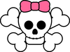 Cute Skull Pink Bow Image