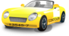Yellow Contour Car Clip Art