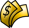 Gold Theme Money Dollars Clip Art