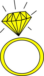 Diamond Ring-yellow2 Clip Art
