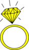 Diamond Ring-yellow2 Clip Art