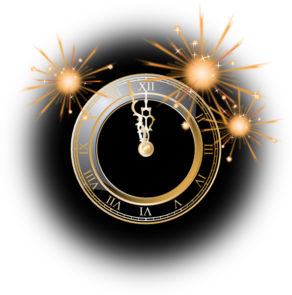 New Years Clock Clip Art at Clker.com - vector clip art online, royalty